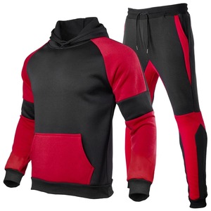 2024 hombres invierno ocio deportes traje con capucha manga larga Fitness pantalones empalme moda tendencia Jogging aeróbicos conjuntos transpirables - Product Image 1