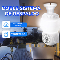 Bohlam LED Pintar 1080P HD 355 PTZ Kamera WiFi Putih Hangat Saklar Sensor E26/E14/E27/E40/B22 Lampu Plastik Garansi 2 Tahun 25000