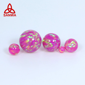 Cuentas Redondas de Ópalo Sintético Sanwa en OP38 Multi-Lavanda Morado, Precio de Fábrica para Accesorios de Anillos de Plata y Joyería - Product Image 4