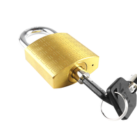 Cadenas à combinaison ABA haute sécurité 40 mm en laiton chromé avec clé tubulaire pour porte, usage domestique, sacs de sport professionnels, porte-documents – Modèle