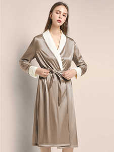 Tùy Chỉnh Spa Áo Choàng Với Logo Của Phụ Nữ Đồ Ngủ Ngủ Áo Choàng Tắm Với Biểu Tượng Tùy Chỉnh Sang Trọng Lụa Giống Như Áo Choàng Tắm Cá Nhân - Product Image 1