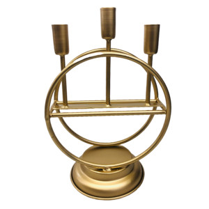 Bougeoir en fer à trois bras de qualité supérieure Bougeoir de Noël fabriqué à la main pour la maison et le jardin Design durable - Product Image 1