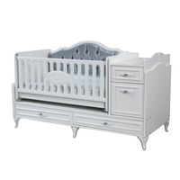 Handgefertigtes Modernes Multifunktionales Zwillingsbabybett für Jungen Mädchen Kindermöbel Anpassbare Farbe Hotelnutzung Neues Design 2023