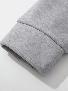 Sudadera con capucha Sherpa polar personalizable de alta calidad para hombre, logotipo bordado de gran tamaño, bolsillo, conceptos básicos de algodón de invierno, mezcla de algodón - Product Image 2