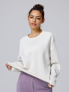 <b>Cloud</b> Air Layer Breathable Modal Yoga Suit Long Sleeve Pullover Sports Top for Women Spring Autumn Casual Sweat - Product Image 3