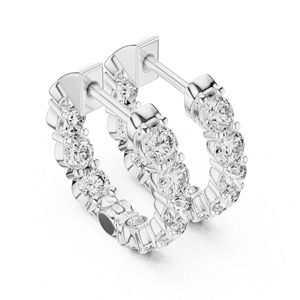 Pendientes Redondos de Diamantes en Oro Amarillo de 14K para Mujer, Joyería Nupcial de Lujo, Certificada, Regalo de Aniversario de Bodas, Joyería Elegante - Product Image 6