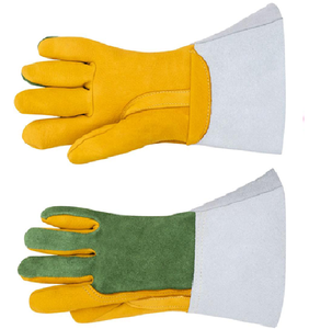 TIG ถุงมือเชื่อมหนังวัวแยกเป็นส่วนๆ, ถุงมือทำงานเชื่อมเพื่อความปลอดภัยในอุตสาหกรรม - Product Image 4