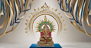 Statue d'idole Ganesha de style vintage Tenture murale en aluminium et laiton pour porte ou décoration murale Idée cadeau en métal - Product Image 5