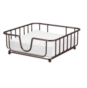 New Arrival Simple Accent Tissue <b>Holder</b> Wrought Iron Customized Black Coated Customized <b>Napkin</b> <b>Holder</b> With Lid for Home Hotels - Product Image 2