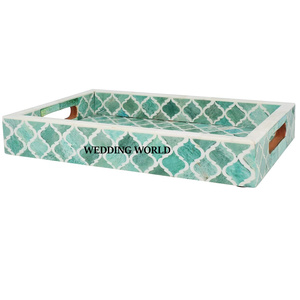 Vajilla Mesa Venta superior Diseñador Bandeja de chocolate Forma rectangular Hecho a mano Artículos DE BODA Venta al por mayor Lujo Nueva bandeja de chocolate - Product Image 2