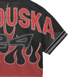 Jersey de fútbol americano personalizado cuadrado de gran tamaño en blanco recortado Jersey de algodón para la venta en línea - Product Image 4