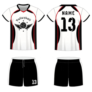 Vente chaude Logo Personnalisé Sublimé Respirant Hommes Volleyball Team Jersey Shirt Shorts Uniformes Volleyball Fabriqué Au Pakistan - Product Image 6