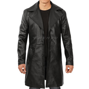 Abrigo de Cuero para Hombre de Alta Calidad y Estilo Nuevo, Talla Grande, Transpirable, Impermeable, Ecológico, MOQ Bajo - Product Image 1