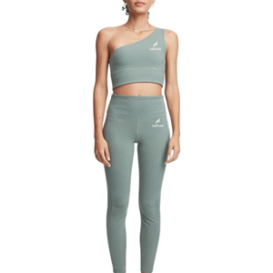 Conjuntos de yoga duraderos de alta Fabricación, color liso de Pekín personalizado con decoración de encaje para niñas - Product Image 1