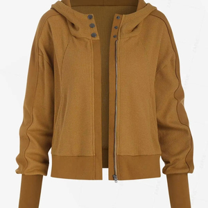 แจ็คเก็ตวินเทจสำหรับผู้หญิงเสื้อแจ็กเก็ตระบายอากาศสั้นกระเป๋าด้านหน้าลายสก๊อตกระดุมแถวเดียว - Product Image 1