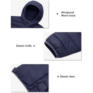 Chaqueta Acolchada Ligera de Alta Calidad para Hombre con Capucha, Resistente al Agua, Cortavientos, Aislada, Diseño Personalizado OEM, Bordado - Product Image 6