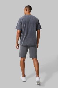 เสื้อยืดผู้ชายทรงหลวมลายกราฟิกซักกรดแบบกำหนดเองสำหรับพิมพ์พัฟแขนสั้นแบบวินเทจทำจากโพลีเอสเตอร์/ คอตตอน - Product Image 3