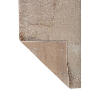 Alfombra Aprezo Ivory de Lana y Seda de Bambú Anudada a Mano AKWS-13078, 10mm, Rectangular, Abstracta, para el Hogar, Pasillo, Piso, Hecha a Mano - Product Image 5