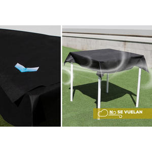 Mantel Negro de 100x100cm con Diseño de "Won't Fly Away", Novotex TNT, 150 Unidades, B2B - Product Image 1