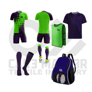 Ropa deportiva Ropa de fútbol Nombre del equipo Conjuntos de ropa de equipos de poliéster Tamaño adulto Conjuntos de ropa de equipos de manga corta - Product Image 2