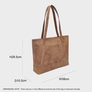 Premium Quality Distressed Look Full Grain Genuine Leather Tote <b>Bag</b> With <b>Long</b> Shoulder Handles Style Top Indian Supplier - Product Image 5