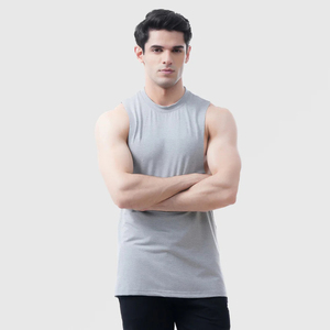 Débardeur de yoga sans manches de couleur personnalisée pour hommes, coupe ajustée, séchage rapide, meilleur design, respirant, personnalisé OEM - Product Image 4