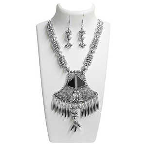 Jeweljunk <b>Fine</b> <b>Jewelry</b> <b>Sets</b> Rhodium Plated Navratri Special Necklace-1110804 - Product Image 1