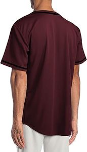 Maillots de baseball pour hommes, chemises à boutons, uniformes de sport d'équipe actifs, maillots personnalisés, couleur personnalisée, uniforme de baseball personnalisé - Product Image 3