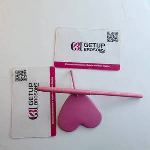 Pince à cils GETUP BROSONS, revêtement rose clair, forme cœur, acier inoxydable, outil de précision, logo personnalisé - Product Image 2