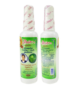 Jinda 120ml Sérum de croissance capillaire biologique Feuilles de nouilles fraîches Formule de pois papillon Traitements traditionnels de repousse des cheveux à base de plantes - Product Image 1