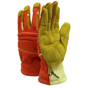 Guantes de seguridad contra incendios de figura completa de cuero de vaca de alta calidad Palma anticorte y antideslizante - Product Image 4