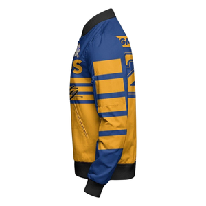 Sigma แกมมา Rho sgrho เสื้อซาตินแบบกรีกเสื้อแจ็กเก็ตผู้หญิงปัก1922สีฟ้าทอง - Product Image 3