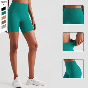 กางเกงกีฬาขาสั้นยกก้นกางเกงขาสั้นเล่นฟิตเนสโยคะสำหรับผู้หญิงเสื้อผ้าออกกำลังกายแบบไม่มีตะเข็บด้านหน้าดีไซน์ทันสมัย - Product Image 1