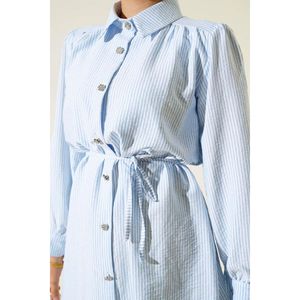 Chemise Rayée Boutonnée Stone Bleu - Product Image 1