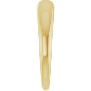 Stuller Petite <b>Dome</b> <b>Ring</b> 72173:601P 14KY Micron Gold & Vermeil Plated Geometric Pattern Oval Cut Diamond Rhodium Finish - Product Image 4
