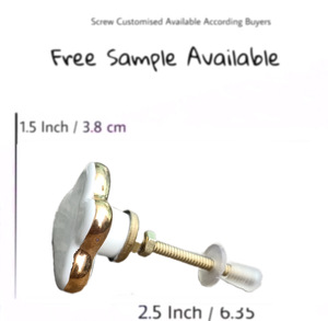 Modern Moroccan Cloud Shape White Gold Line Ceramic Knobs <b>for</b> Cabinet Drawer <b>Door</b> Cupboard Wardrobe Dresser Kitchen Pulls Handle - Product Image 3