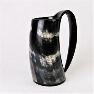Mug à boire en corne de buffle, logo gravé, produits artisanaux, tailles personnalisées, couleur naturelle de la corne, mug en corne - Product Image 3