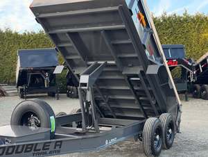 Used Hydraulic Dump Trailer Custom Construction Waste Collection Full 14FT Tandem Axle Steel Utility Heavy Duty High Capacity - Product Image 6
