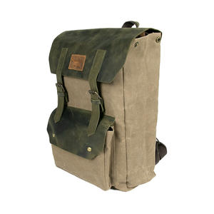 Outdoor Leather <b>Bag</b> High Quality Unique Design Panama Fabric Water Resistant Vintage <b>Bag</b> - Product Image 2