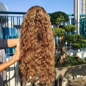 Peluca sin pegamento 5x5 Color vietnamita 100% Peluca de cabello humano Rizado birmano Extensiones de cabello de color de 24 pulgadas con precio al por mayor - Product Image 1