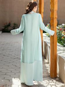 Thobe / Thawb ropa islámica mujeres musulmanas vestidos Abaya para la venta al por mayor precio barato personalizado de alta calidad de manga larga - Product Image 2