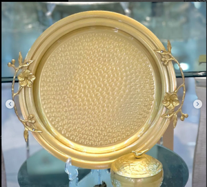 ชั้นวางเค้กทรงโดมที่ตั้งเค้กสีเงินและสีทองคุณภาพสูงถาดวางชามและจานสำหรับผู้ที่มีลวดลายดอกไม้ - Product Image 1