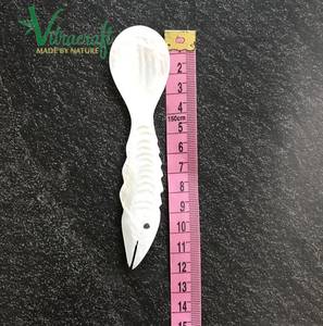 ช้อนคาเวียร์ที่ไม่ซ้ําใคร ช้อนมีด้ามจับรูปปลา ช้อนมุกสีขาวธรรมชาติ เหมาะสําหรับเสิร์ฟคาเวียร์ ขนาด 10ซม - Product Image 5