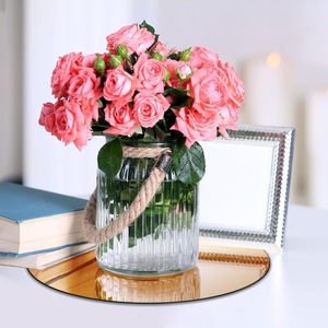 12 Zoll Goldene Runde Spiegel-Tischdekoration für Kerzen, Hochzeiten und Partys, Kreisförmige Spiegeltabletts - Product Image 5