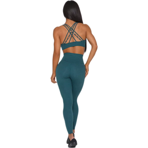 Activewear suave elástico mallas de cintura alta mujeres fitness deportes secado rápido traje de yoga diseño único - Product Image 2