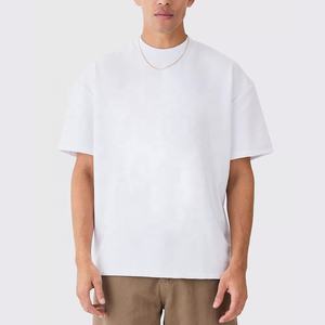 Haute qualité 100% coton hommes T-Shirt Logo personnalisé nouveau surdimensionné poids lourd goutte épaule Polo plaine conception Jersey vêtements - Product Image 1