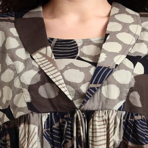 Ensemble short 2 pièces en coton 100% à imprimé floral vintage, col carré, décontracté, pour la plage, respirant, écologique, séchage rapide - Product Image 3