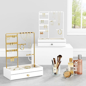Elegant Metal Jewelry Stand Strong and Stable with <b>Organizing</b> Holder for Makeup <b>Desk</b> Exhibition Table Carton Packing - Product Image 3