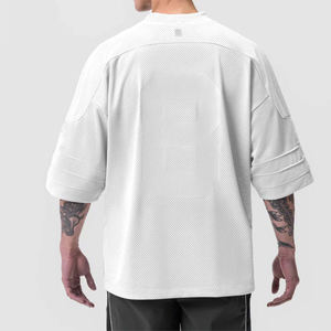 Logotipo personalizado Boxy Fit Mesh Jerseys Camiseta Hombre 100% Poliéster Tejido O-cuello Corto Sublimación Serigrafía Servicio OEM - Product Image 6