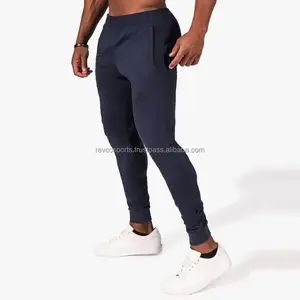 男士运动运动裤95% 棉5% 氨纶松紧腰运动裤男士修身慢跑者健身房锻炼紧身裤